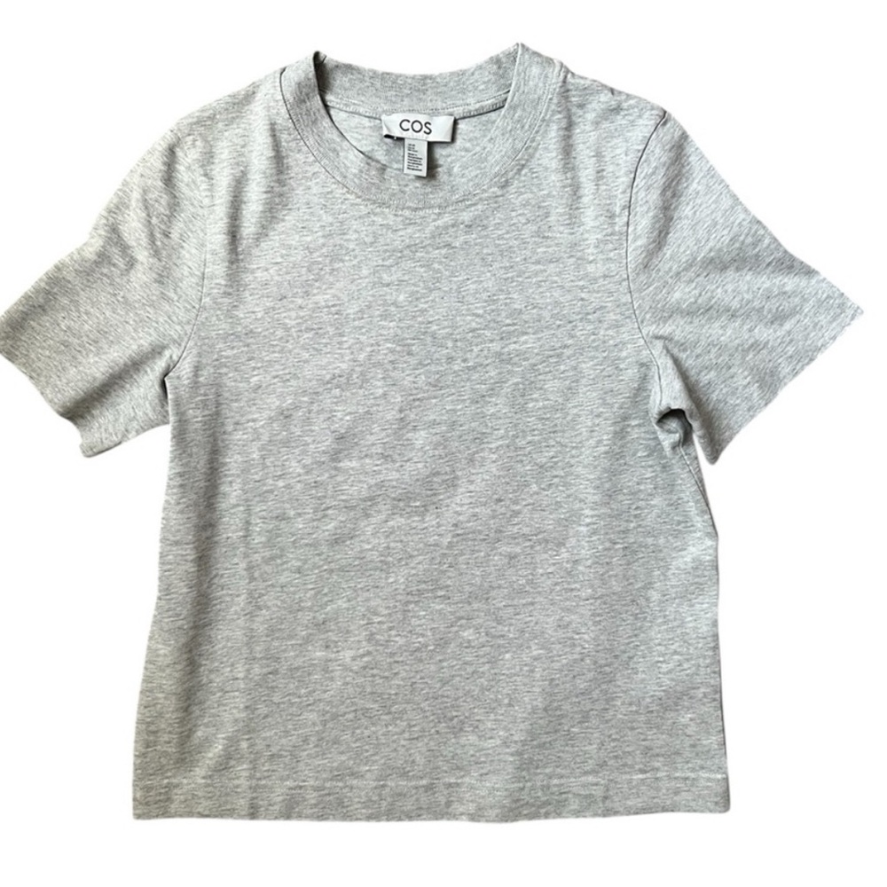 COS Clean Cut Gray Crew Neck Short Sleeve T-Shirt
